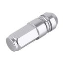 4 PCS Nut 6-edeg Shape Gas Cap Mouthpiece Cover Tire Cap Car Tire Valve Caps (Silver)