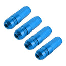 4 PCS Nut 6-edeg Shape Gas Cap Mouthpiece Cover Tire Cap Car Tire Valve Caps (Baby Blue)