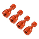 4 PCS Chess 1 Shape Gas Cap Mouthpiece Cover Tire Cap Car Tire Valve Caps (Orange)