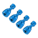 4 PCS Chess 1 Shape Gas Cap Mouthpiece Cover Tire Cap Car Tire Valve Caps (Baby Blue)
