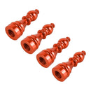 4 PCS Chess 2 Shape Gas Cap Mouthpiece Cover Tire Cap Car Tire Valve Caps (Orange)