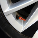 4 PCS Chess 2 Shape Gas Cap Mouthpiece Cover Tire Cap Car Tire Valve Caps (Orange)