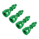 4 PCS Chess 2 Shape Gas Cap Mouthpiece Cover Tire Cap Car Tire Valve Caps (Green)