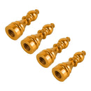 4 PCS Chess 2 Shape Gas Cap Mouthpiece Cover Tire Cap Car Tire Valve Caps (Gold)