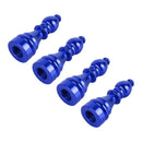 4 PCS Chess 2 Shape Gas Cap Mouthpiece Cover Tire Cap Car Tire Valve Caps (Blue)