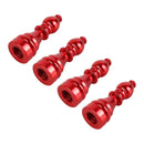 4 PCS Chess 2 Shape Gas Cap Mouthpiece Cover Tire Cap Car Tire Valve Caps (Red)