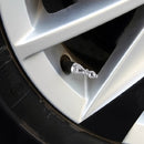 4 PCS Chess 2 Shape Gas Cap Mouthpiece Cover Tire Cap Car Tire Valve Caps (Silver)