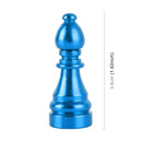 4 PCS Chess 2 Shape Gas Cap Mouthpiece Cover Tire Cap Car Tire Valve Caps (Baby Blue)