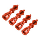 4 PCS Chess 3 Shape Gas Cap Mouthpiece Cover Tire Cap Car Tire Valve Caps (Orange)