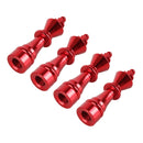 4 PCS Chess 3 Shape Gas Cap Mouthpiece Cover Tire Cap Car Tire Valve Caps (Red)