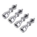 4 PCS Chess 3 Shape Gas Cap Mouthpiece Cover Tire Cap Car Tire Valve Caps (Silver)