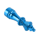 4 PCS Chess 3 Shape Gas Cap Mouthpiece Cover Tire Cap Car Tire Valve Caps (Baby Blue)
