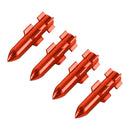 4 PCS Double Wings Shape Gas Cap Mouthpiece Cover Tire Cap Car Tire Valve Caps (Orange)