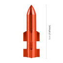 4 PCS Double Wings Shape Gas Cap Mouthpiece Cover Tire Cap Car Tire Valve Caps (Orange)