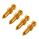 4 PCS Double Wings Shape Gas Cap Mouthpiece Cover Tire Cap Car Tire Valve Caps (Gold)