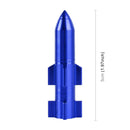 4 PCS Double Wings Shape Gas Cap Mouthpiece Cover Tire Cap Car Tire Valve Caps (Blue)