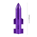 4 PCS Double Wings Shape Gas Cap Mouthpiece Cover Tire Cap Car Tire Valve Caps (Purple)
