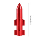 4 PCS Double Wings Shape Gas Cap Mouthpiece Cover Tire Cap Car Tire Valve Caps (Red)