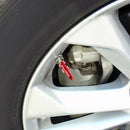4 PCS Double Wings Shape Gas Cap Mouthpiece Cover Tire Cap Car Tire Valve Caps (Red)