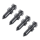 4 PCS Double Wings Shape Gas Cap Mouthpiece Cover Tire Cap Car Tire Valve Caps (Silver Grey)
