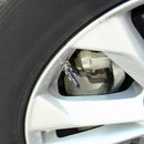 4 PCS Double Wings Shape Gas Cap Mouthpiece Cover Tire Cap Car Tire Valve Caps (Silver Grey)