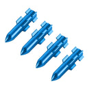 4 PCS Double Wings Shape Gas Cap Mouthpiece Cover Tire Cap Car Tire Valve Caps (Baby Blue)