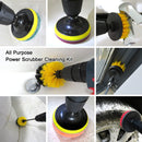 14 in 1 4 inch Sponge Scouring Pad Floor Wall Window Glass Cleaning Descaling Electric Drill Brush Head Set, Random Color Delivery