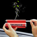 Multifunctional Metal Safety Hammer Hidden Rotatable Phone Temporary Parking Number Card Plate with Phone Holder & Aromatherapy Function (Gold)