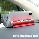 Multifunctional Metal Safety Hammer Hidden Rotatable Phone Temporary Parking Number Card Plate with Phone Holder & Aromatherapy Function (Gold)