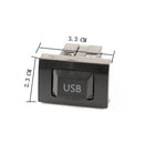 Car Center Console CD Reserved Position Modified USB Port 3.3x2.3cm + Cable Wiring Harness for Volkswagen / Audi / Skoda, Cable Length: 1m