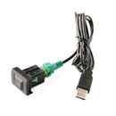 Car Center Console CD Reserved Position Modified 3.3 x 2.3cm USB Interface Conversion Cable for Volkswagen / Audi / Skoda, Cable Length: 1m