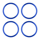 4 PCS / Set Air Conditioning Vent Metal Decorative Ring for Audi A1(Blue)