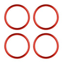 4 PCS / Set Air Conditioning Vent Metal Decorative Ring for Audi A1(Red)