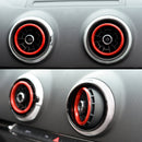 4 PCS / Set Air Conditioning Vent Metal Decorative Ring for Audi A1(Red)