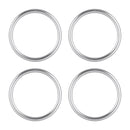 4 PCS / Set Air Conditioning Vent Metal Decorative Ring for Audi A1(Silver)