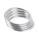 4 PCS / Set Air Conditioning Vent Metal Decorative Ring for Audi A1(Silver)