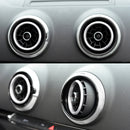 4 PCS / Set Air Conditioning Vent Metal Decorative Ring for Audi A1(Silver)