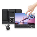 4 inch Touch Screen Car Rearview Mirror HD 1080P Three Recording Driving Recorder DVR Support Motion Detection / Loop Recording