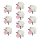 10 PCS B8.4 0.2W DC12V Wedge Instrument Panel COB LED Light Dashboard Gauge Cluster Indicator Lamp Bulb (Pink Light)