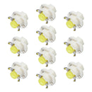10 PCS B8.4 0.2W DC12V Wedge Instrument Panel COB LED Light Dashboard Gauge Cluster Indicator Lamp Bulb (White Light)