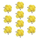 10 PCS B8.4 0.2W DC12V Wedge Instrument Panel COB LED Light Dashboard Gauge Cluster Indicator Lamp Bulb (Yellow Light)