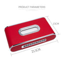 Car Dashboard Diamond Paper Towel Box with Temporary Parking Phone Number Card & Phone Holder (Beige)