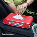 Car Dashboard Diamond Paper Towel Box with Temporary Parking Phone Number Card & Phone Holder (Wine Red)