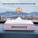 Car Dashboard Diamond Paper Towel Box with Temporary Parking Phone Number Card & Phone Holder (Wine Red)
