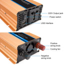 Carmaer 12V to 220V 1200W Car Multi-function Double Digital Display Inverter Household Power Converter
