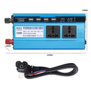 Carmaer 48V to 220V 1200W Double Socket Car Double Digital Display Inverter Household Power Converter
