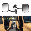 SF-JP-003 Pair Car Side Door Rearview Mirror Adjustable Shape Angle Lens Blind Spot Exterior Mirror for Jeep Wrangler