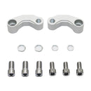 SF-YSZ-2 Mirror Code Motorcycle Modification Aluminum Alloy CNC Rearview Extension Bracket Set (Silver)