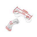 SF-YSZ-2 Mirror Code Motorcycle Modification Aluminum Alloy CNC Rearview Extension Bracket Set (Silver)