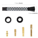 Short Universal Car Antenna Aerial 7.5cm (Black+White)